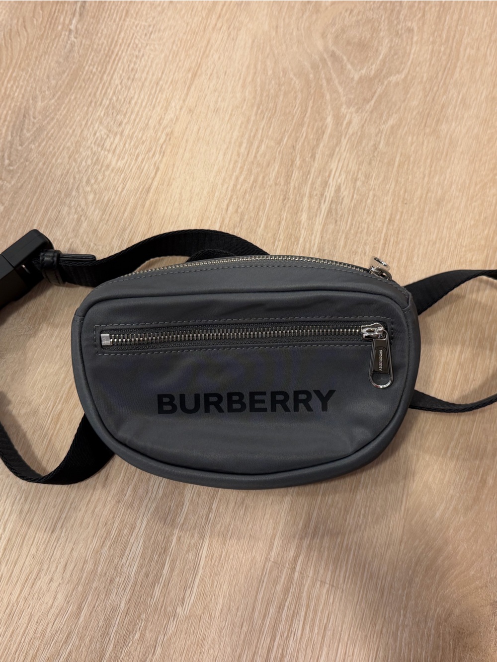 Burberry Black Mini Belt Bag with Front Zip